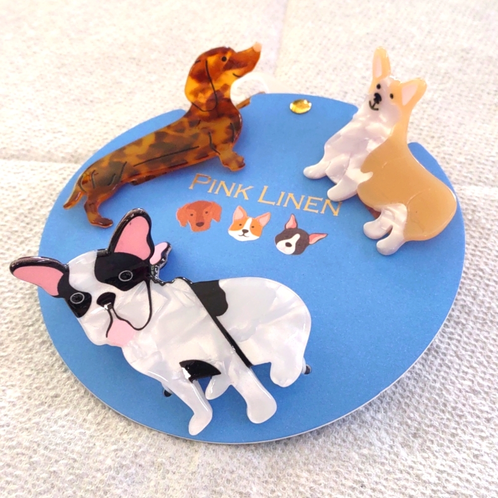 Dog hair clips Dachshund,Corgi,Boston🐾 NEW